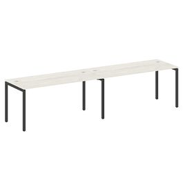 Metal System Quattro Р. ст. на 2 раб. места на П-образном м/к 40БП.СМ-2.4 Дуб наварра/Антрацит металл 3200*720*750 - Фото предпросмотра