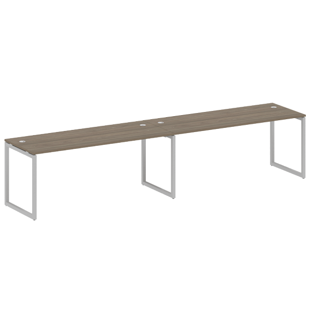 Metal System Quattro Р. ст. на 2 раб. места на О-образном м/к 40БО.СМ-2.5 Вяз/Серый металл 3600*720*750 - Вид 1