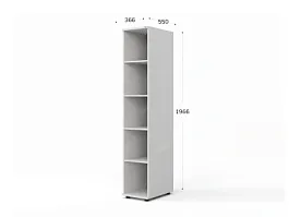 UNITY РШ-4Г БЕЛЫЙ Стеллаж открытый Прямой 366х550х1966 - Фото предпросмотра