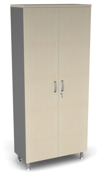 Шкаф широкий закрытый ДВП Берлин Береза Майнау/Серый ШЗ51-90 з/с ДВП - Вид 1
