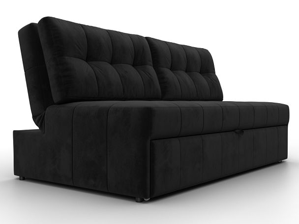 Диван прямой Лига-107 (160) Велюр черный - Вид 3