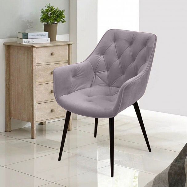 Стул Archi, бархат светло-серый 26, опора конус - Вид 8