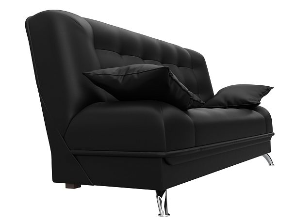 Диван Книжка Анна (полностью экокожа черная) - Вид 3