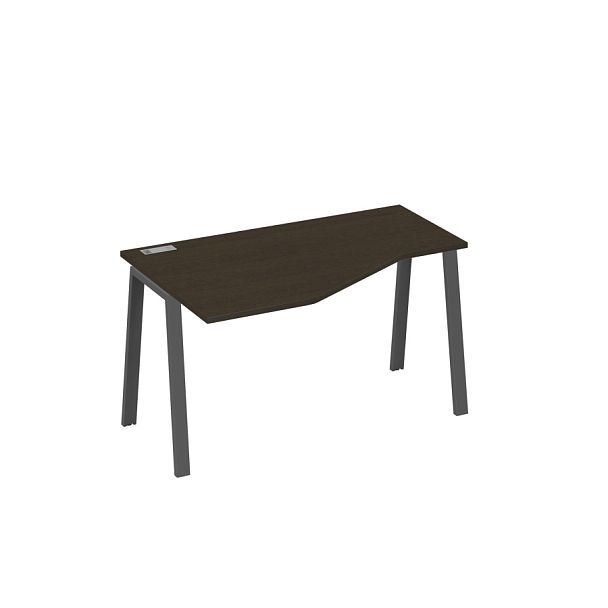 Стол эргономичный левый "Техно" на металлокаркасе TRE A4 А4 Б3 053 БП венге / металлокаркас антрацит - Вид 1