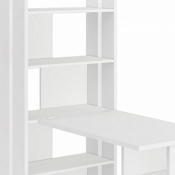 Стол компьютерный Домино Лайт СТЛ-ОВ+С100Прям+ТЯЛ Белый - Вид 4