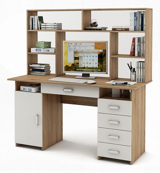 Стол компьютерный Лайт-7Я СН - Вид 1