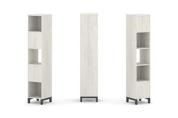 Стайл Проджект Набор стеллажа 2-х сторон., 5 яр. SN.NSD-511 Дуб Наварра/Металл Антрацит 387*400*1982 - Вид 1