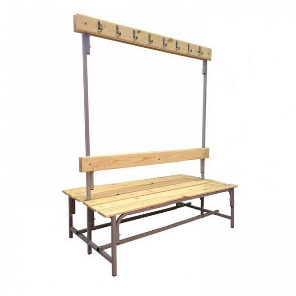 Скамья с вешалкой двухсторонняя 16 крючков 1500 - Вид 1