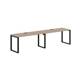 Стол 2-х местный EQWST 3167 Дуб Денвер светлый/Черный 3126х670х750 EDIS - Фото предпросмотра