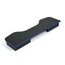 Надстройка Страйктоп/Striketop (120) Нео/Neoblack/blue; черный/синяя кромка - Фото предпросмотра
