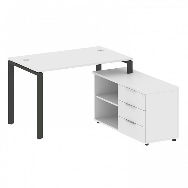 Рабочая станция "Metal System" БП.РС-СТС-2.2 белый/антрацит - Вид 1