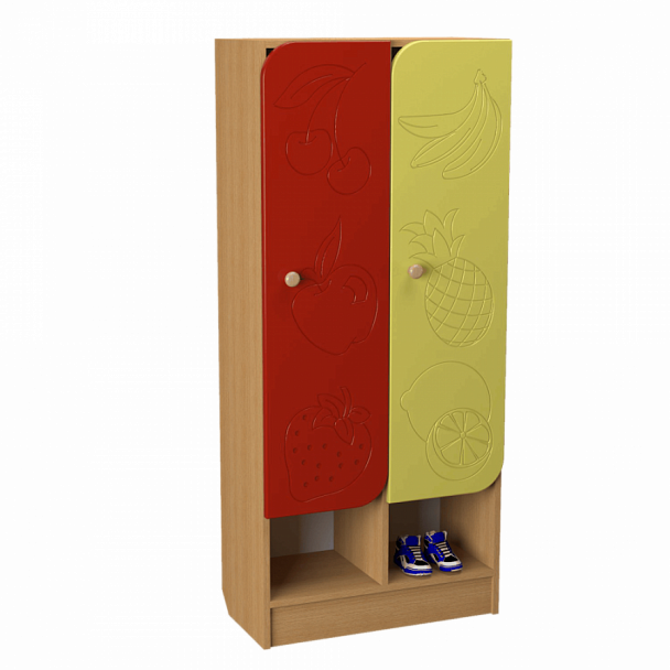 Шкаф 2-х секционный с нишей под обувь Фрукты ШФН-013 - Вид 1