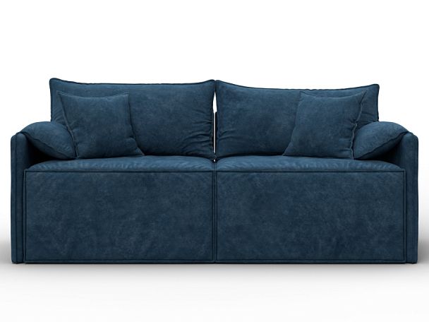 Диван прямой модульный Лига-106 Велюр синий - Вид 2