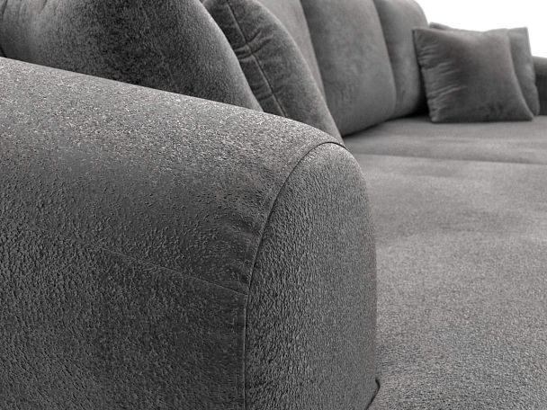 Диван прямой Милтон Велюр серый - Вид 4
