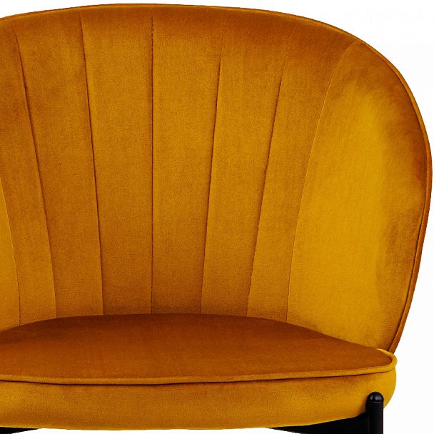 Стул кухонный Миэль горчичный велюр/черный - Вид 7