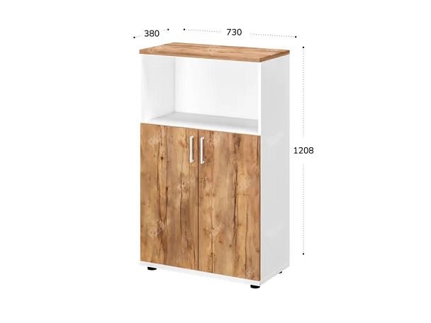 TANDEM RTD050-73U-ME Шкаф комби ун-й 730х380х1208 Таксония медовая/Белый - Вид 2