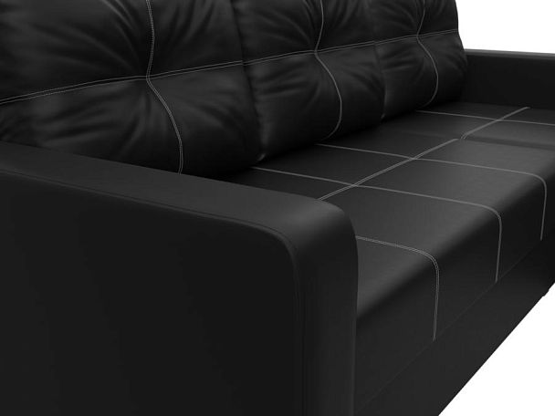 Диван угловой Ливерпуль Лайт правый угол Экокожа черный - Вид 4