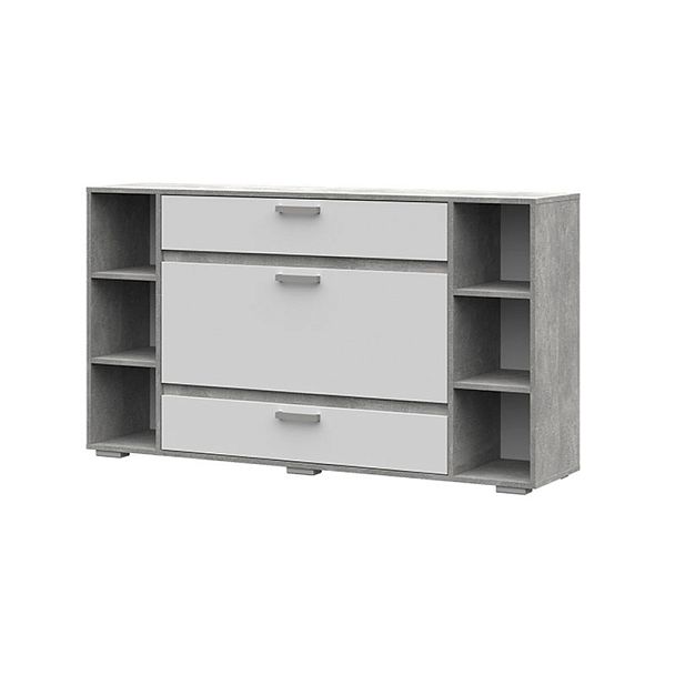 Денвер КМ-02 Комод (1500х836х354) ателье светлый/белый - Вид 1