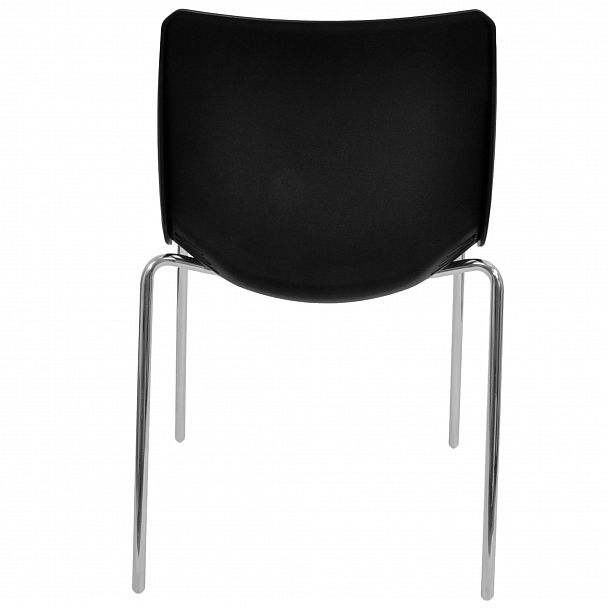 Стул Race (4 ножки) каркас Хром, черный, стопируемый - Вид 4