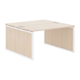 Стол 2-х местный XQPWST 1414 Бук Тиара/Белый 1400х1406х750 XTEN-QP - Фото предпросмотра