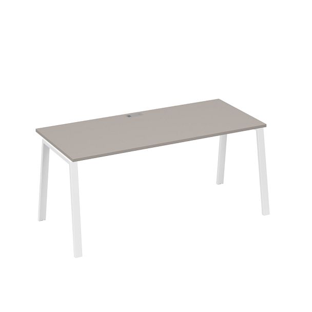 Стол письменный на металлокаркасе TRE A4 А4 Б3 026 БП мокко премиум / металлокаркас белый - Вид 1