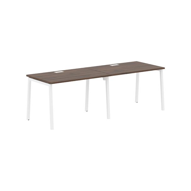 Стол 2-х местный ELWST 2380 Дуб Денвер тёмный/Белый 2326х800х750 EDIS - Вид 1