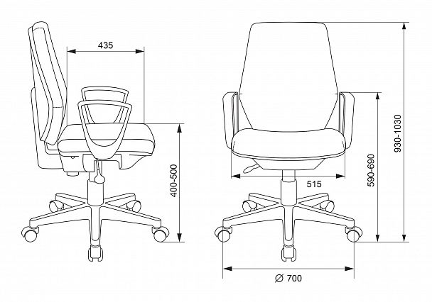 Кресло "CH-W545/DENIM" синий - Вид 7
