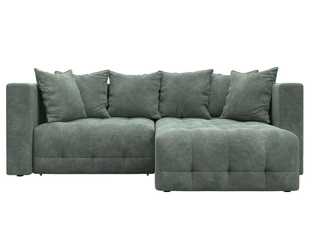Диван угловой Лига-052 НПБ угол универсальный Велюр зеленый - Вид 2