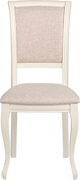 Стул деревянный с мягким сиденьем Арктос Слоновая кость/Кремовая рогожка - Вид 2