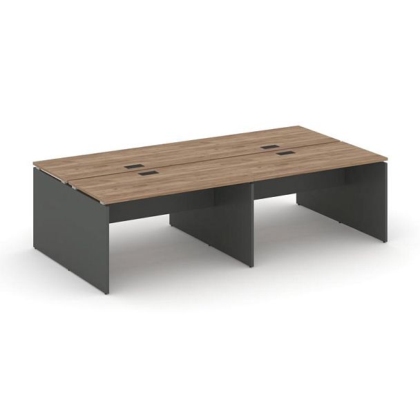 Стайл Проджект Рабочая станция 2-х сторон. SN-D.DRS-032 Дуб Табак/Антрацит NEW/Черная Заглушка 2360* - Вид 1