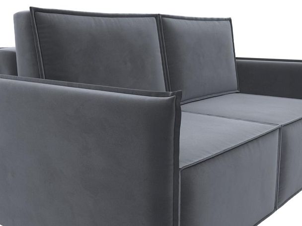Диван прямой Либерти мини Велюр серый - Вид 4