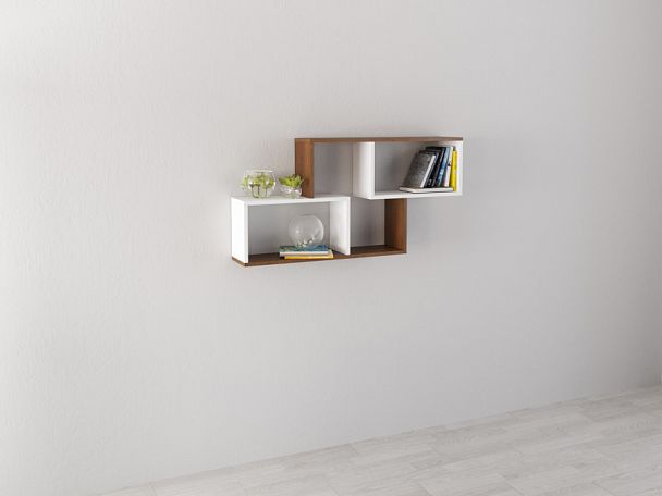 Полка навесная ПН-3 (1050х600х180) орех донской/белый - Вид 1