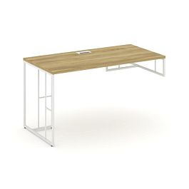 Rift Стол письменный для опорной тумбы правый RF.SPOT-003 (R) Дуб Винченцо/Металл Белый 1380*600*750 - Фото предпросмотра