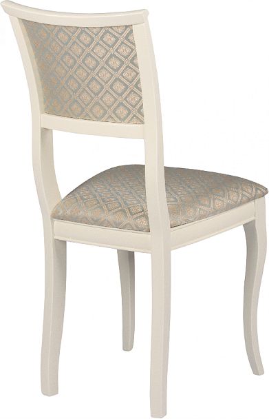 Комплект деревянных стульев с мягким сиденьем Камир Слоновая кость/Бирюзовый жаккард, 4 шт. - Вид 4