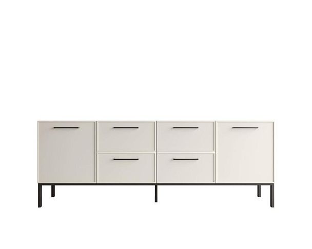 Комод две дверки и четыре ящика Nicole цвет Белый, арт NEM19 - Вид 1