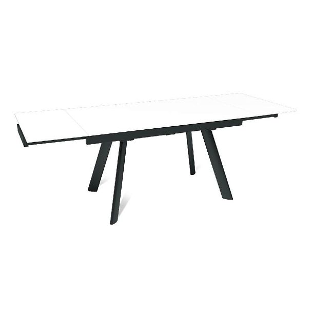 Стол раскладной Stone (140+40+40), керамика матовая белая - Вид 4