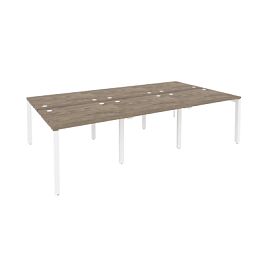 Onix Рабочая станция на П-образном м/к O.MP-D.RS-6.1.8 Тиквуд темный/Белый металл 2940*1635*750 - Фото предпросмотра