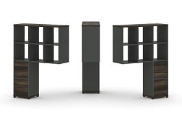 Concept Надставка высокая CN.DNV-008 Дуб Мали/Антрацит/Металл Антрацит 1099*350*1486 - Фото предпросмотра