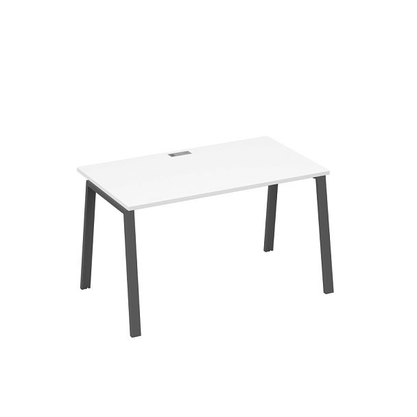 Стол письменный на металлокаркасе TRE A4 А4 Б3 024 БП белый премиум / металлокаркас антрацит - Вид 1