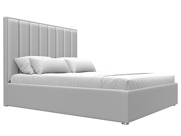 Интерьерная кровать Афродита 160 (полностью экокожа белая) - Вид 3