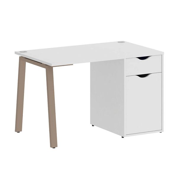 Home Office Стол письменный VR.SP-3-118.1.A Белый/Мокко металл 1180*720*750 - Вид 1
