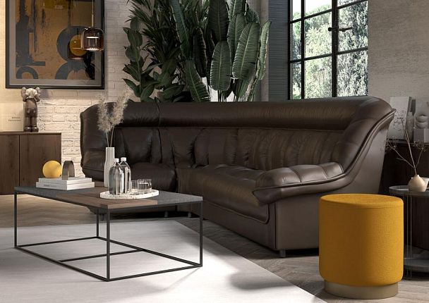 Диван-3 Эдельвейс Ed/3 экокожа светло-бежевая CN1112 - Вид 3