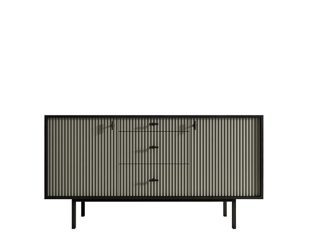 Комод две дверки и три ящика Emerson арт EM08/gray/L - Вид 1