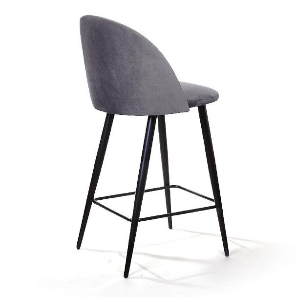 Стул полубарный Thomas, бархат серый 27 - Вид 5