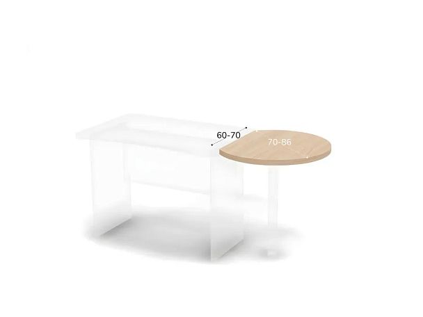 БЕРЛИН / BERLIN Приставной элемент для стола 65 см (без опоры) 600х700х28 Акация - Вид 2