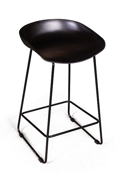 Стул полубарный Leo пластик черный - Вид 6