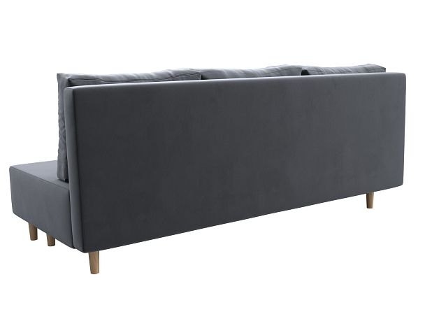 Диван прямой Лига-033 Велюр серый - Вид 6