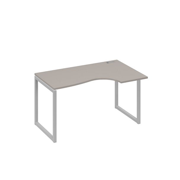 Стол эргономичный правый "Классика" на металлокаркасе QUATTRO A4 А4 Б4 044 БП мокко премиум / металлокаркас серый - Вид 1