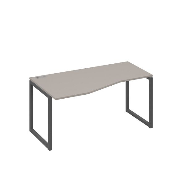 Стол эргономичный левый "Техно" на металлокаркасе QUATTRO A4 А4 Б4 065 БП мокко премиум / металлокаркас антрацит - Вид 1