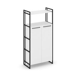 Rift Шкаф 4 ниши широкий RF.SS-43 Белый Бриллиант/Металл Черный 798*396*1648 - Фото предпросмотра